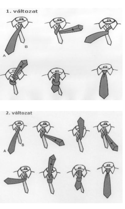 Nyakkendő kötés lépésről lépésre 1
